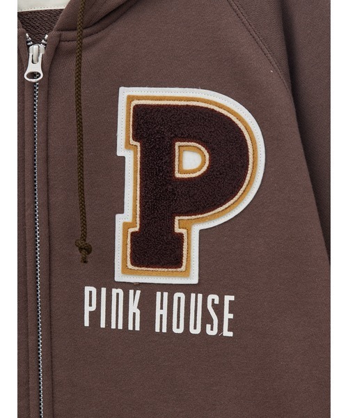 PINK HOUSE パーカー Pロゴサガラワッペン使いパーカー