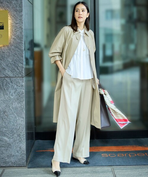 パンツ リネンライクシンセティックワイドストレート パンツ レディース | 自由区 | 18