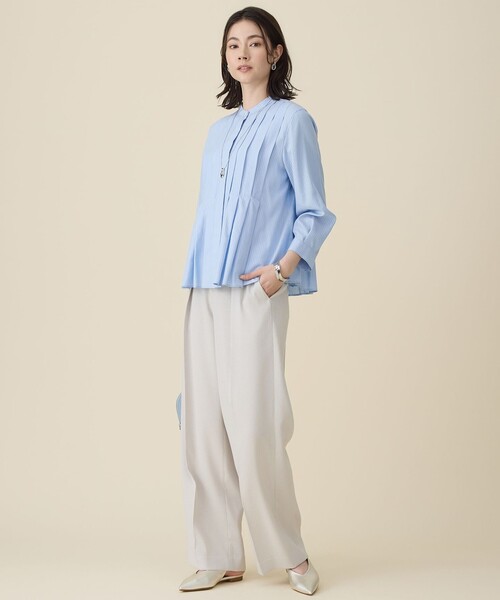 パンツ リネンライクシンセティックワイドストレート パンツ レディース | 自由区 | 24