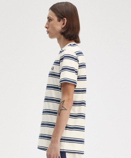 FRED PERRY tシャツ Fine Stripe T-Shirt／ファインストライプT