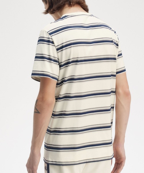 関税送料込！【FRED PERRY】ファインストライプ Tシャツ FRED PERRY tシャツ Fine Stripe T-Shirt／ファインストライプT
