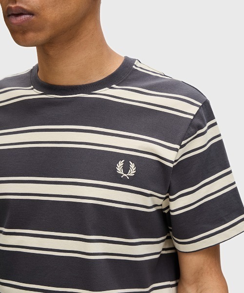 関税送料込！【FRED PERRY】ファインストライプ Tシャツ FRED PERRY tシャツ Fine Stripe T-Shirt／ファインストライプT