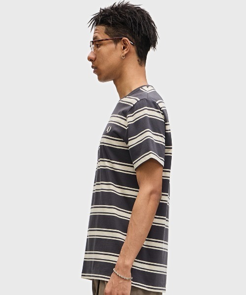 FRED PERRY tシャツ Fine Stripe T-Shirt／ファインストライプT