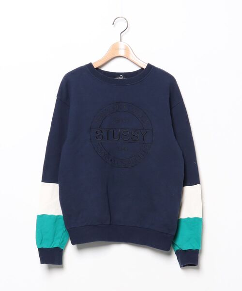 STUSSY 「STUSSY」 スウェットカットソー S ネイビー レディース 