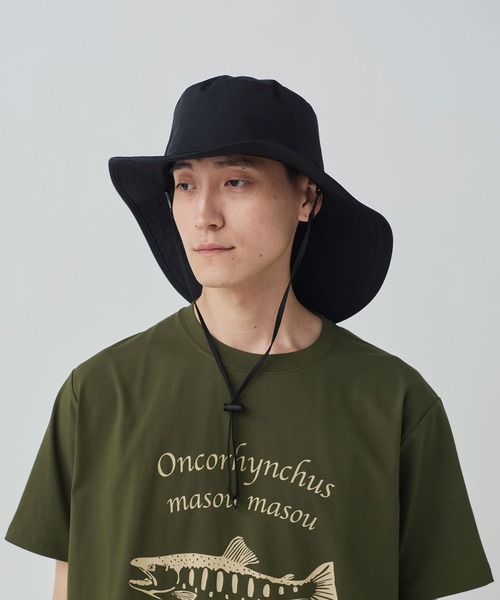 スノーピーク×トーンドトラウト レインハット Rain hat TT2210-AC01 BK 新品未使用 検:パタゴニアsnowpeakシマノtonedtroutカーディフima snow peak スノーピーク レインハット TT2210-AC01 帽子