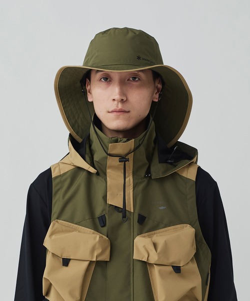 スノーピーク×トーンドトラウト レインハット Rain hat TT2210-AC01 BK 新品未使用 検:パタゴニアsnowpeakシマノtonedtroutカーディフima snow peak スノーピーク レインハット TT2210-AC01 帽子