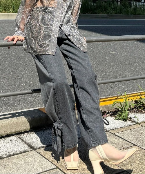 Ameri（アメリ） ワイドパンツ ジーンズ デニム デニムパンツ SIDE