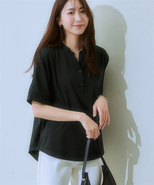 7days Life Styling tシャツ 半袖 ブラウス見え シルケットポンチ