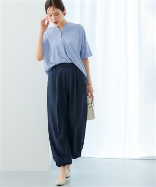 【24AW】エンフォルド★シャツレイヤード 長袖 チュニック カットソー/洗える 7days Life Styling tシャツ ブラウス見え シルケットポンチスキッパー