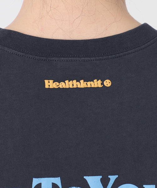 tシャツ 「Healthknit/ヘルスニット」Classic Fraise Crewneck L/S レディース アメリカンジャージースクエアTee／Healthknit（ヘルスニット