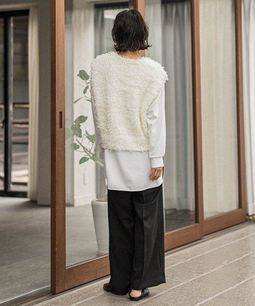 la.f（ラ・エフ） ニット セーター チュールモールニット「手洗い