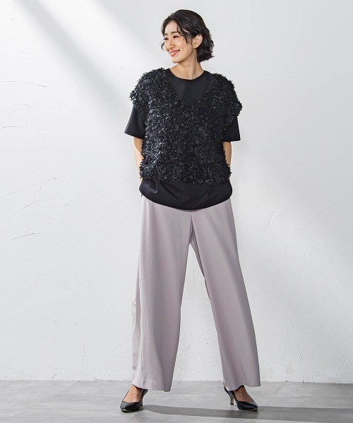 la.f（ラ・エフ） ニット セーター チュールモールニット「手洗い