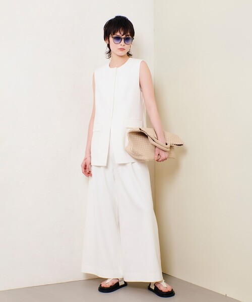 アルアバイル　allureville リネンコンダブルジレ　ジレ　ベスト allureville ベスト ジレ リネン混ジレ レディース : ZOZOTOWN