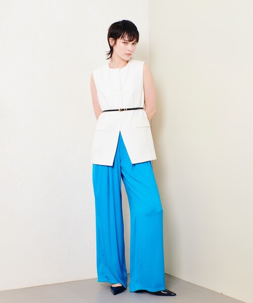 アルアバイル　allureville リネンコンダブルジレ　ジレ　ベスト allureville ベスト ジレ リネン混ジレ レディース : ZOZOTOWN