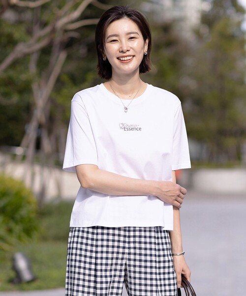 tシャツ 「洗える」ロゴ Tシャツ レディース