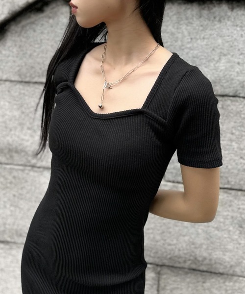 LVEU.（ラブユ） ニットワンピース FREE ブラック レディース