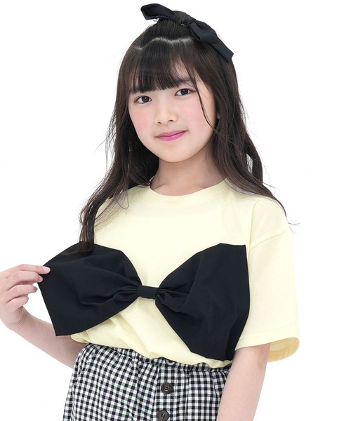 Bee des Bee tシャツ リボントップス キッズ 子供服 女の子 : ZOZOTOWN