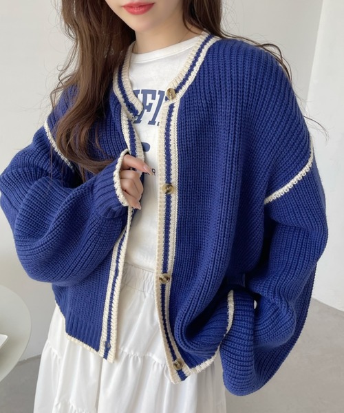 「Eclat one」 「Ada.」ニットカーディガン FREE イエロー レディース_画像9