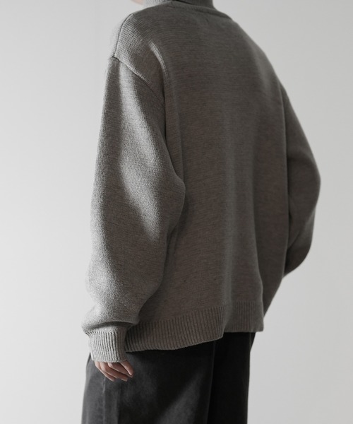 「RUUBON」 タートルネックニット S オフホワイト メンズ_画像9