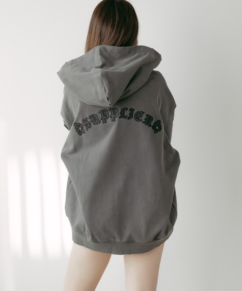 SUPPLIER パーカー SUPPLIER/サプライヤー Fleur Switching ZIp