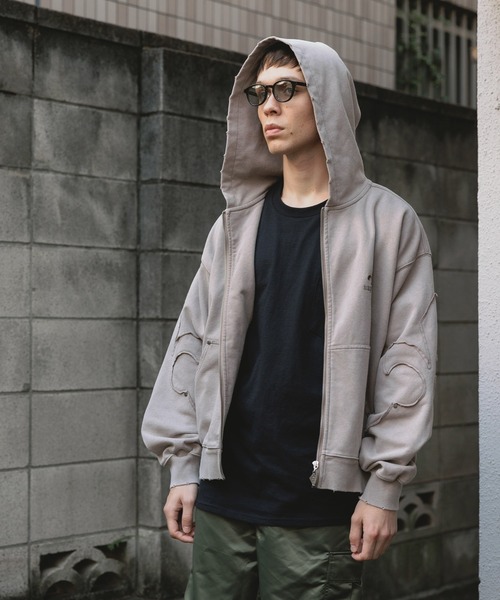 SupplieR グレー フルジップパーカー SUPPLIER パーカー SUPPLIER/サプライヤー Fleur Switching ZIp