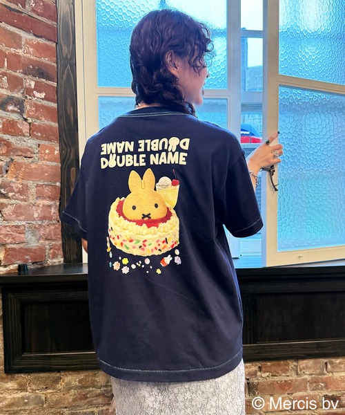 DOUBLE NAME tシャツ 「miffy 70th」DOUBLE birthday cake BIG