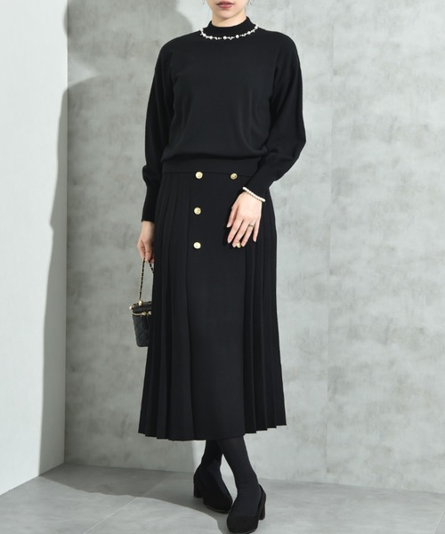 INTERPLANET（インタープラネット） スカート BOXプリーツニット