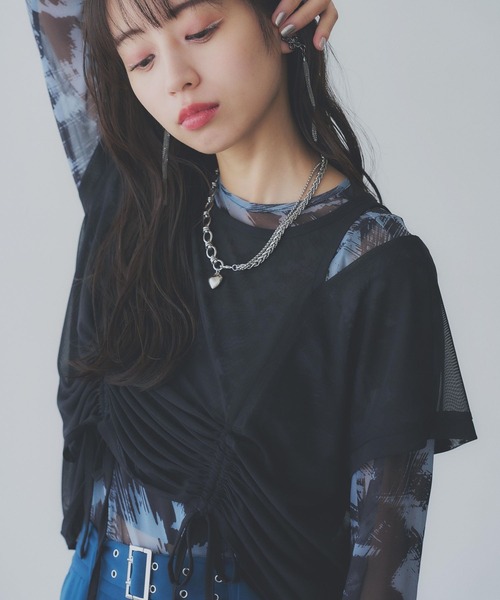 tシャツ 「YUMA TAKAHASHI×HARE」2Pレイヤーカットソー レディース HARE tシャツ 「YUMA TAKAHASHI×HARE」2Pレイヤーカットソー