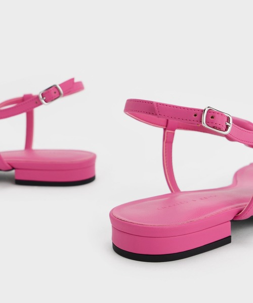 [CHARLES & KEITH] Flat сандалии 25.5cm Pink Lady -s
