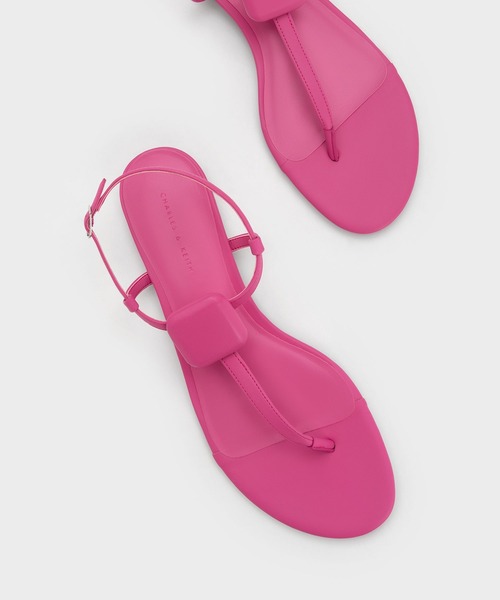 [CHARLES & KEITH] Flat сандалии 25.5cm Pink Lady -s