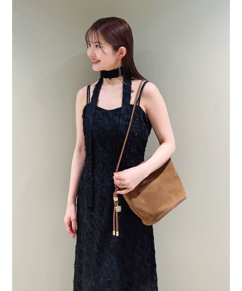 スナイデル フェザージャガードキャミワンピース SNIDEL ワンピース フェザージャガードキャミワンピース