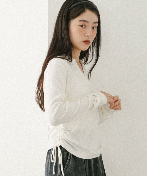 tシャツ スキッパードロストカットソー　581498 レディース | Heather | 08