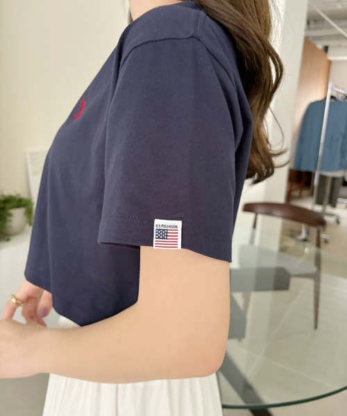 「U.S. POLO ASSN.」 半袖Tシャツ M ブラック レディース