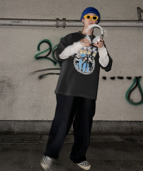 「Perushu」 半袖Tシャツ LARGE グレー メンズ