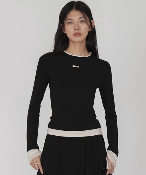 tシャツ バイカラーレイヤードロンT EM25a019「EIGHTHMONTH