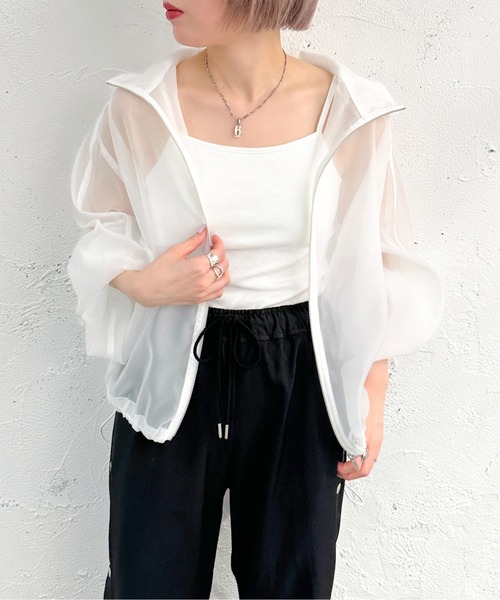 「apres jour mignon」 ジップアップブルゾン X-LARGE ブラック レディース_画像2