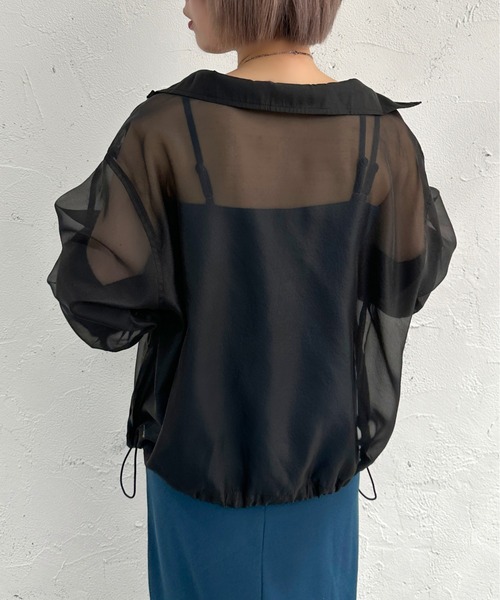 「apres jour mignon」 ジップアップブルゾン X-LARGE ブラック レディース_画像3