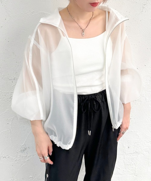 「apres jour mignon」 ジップアップブルゾン X-LARGE ブラック レディース_画像4