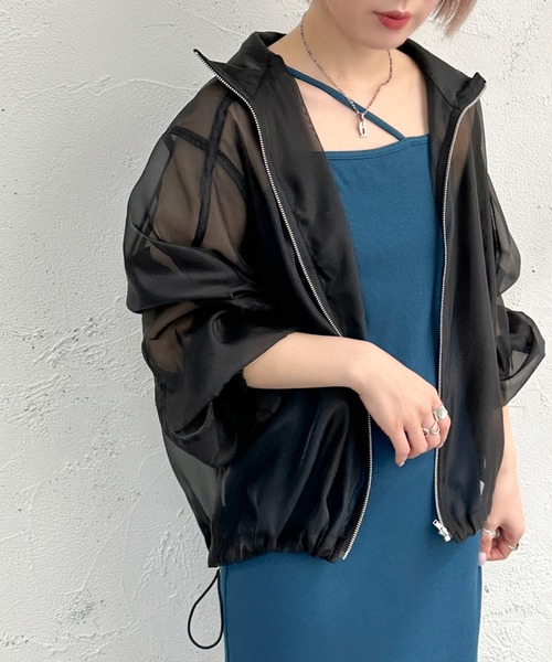 「apres jour mignon」 ジップアップブルゾン X-LARGE ブラック レディース_画像9