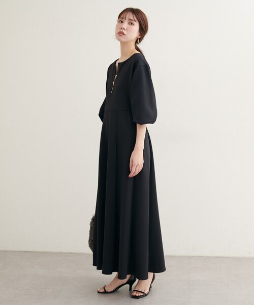 natural couture ワンピース 「WEB限定」フロントZIPダンボール