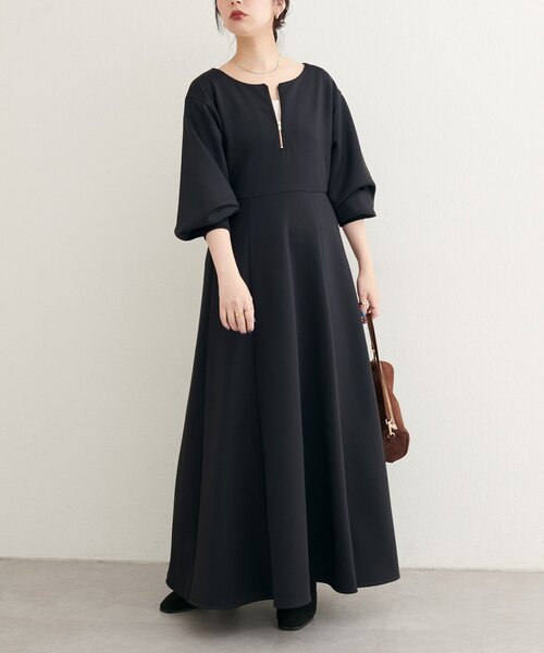 natural couture ワンピース 「WEB限定」フロントZIPダンボール