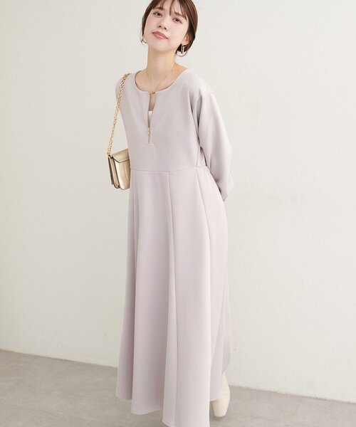 natural couture ワンピース 「WEB限定」フロントZIPダンボール