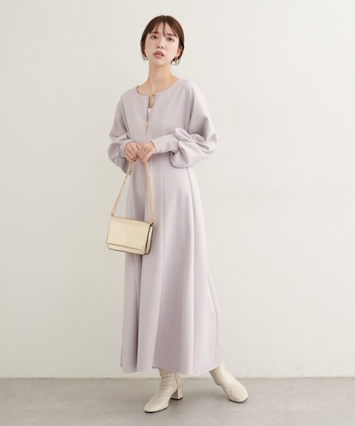 natural couture ワンピース 「WEB限定」フロントZIPダンボール