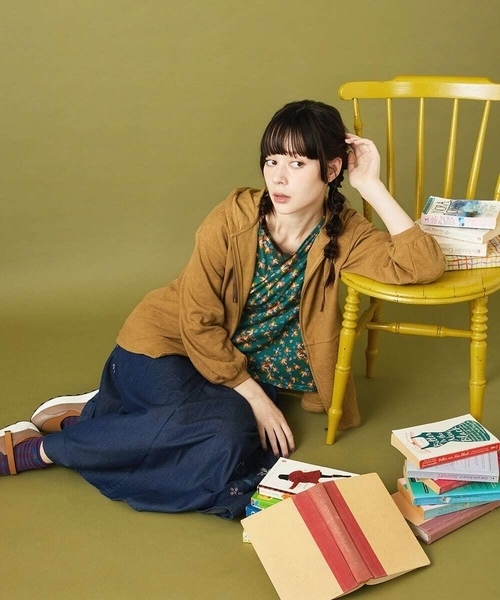 ホコモモラ（JOCOMOMOLA）/Nube ジャカードジップパーカー Jocomomola（ホコモモラ） パーカー Nube ジャカードジップパーカー