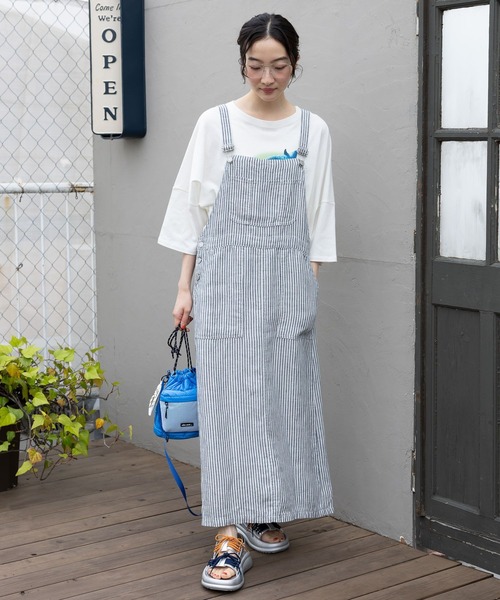 niko and…（ニコアンド） サロペットスカート LARGE グレー レディース