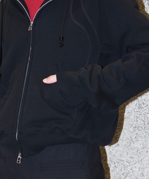NVRFRGT（ネヴァーフォーゲット） パーカー PANELLED ZIP UP HOODIE