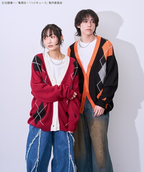 カーディガン ハイキュー!! アーガイルカーディガン レディース | Green Parks | 20