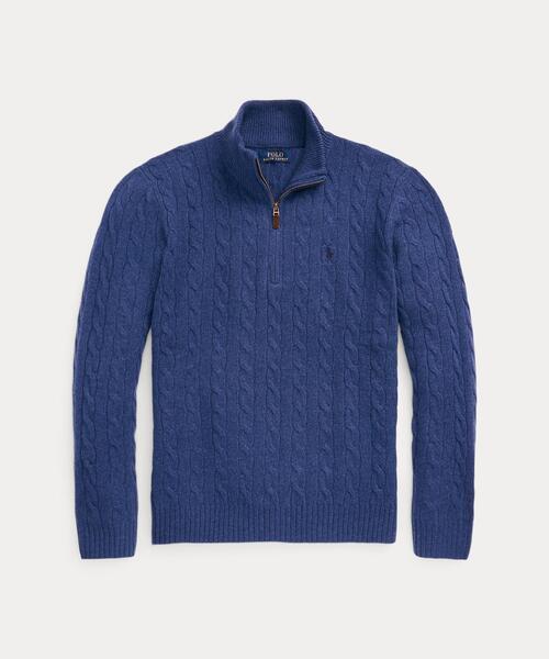 POLO RALPH LAUREN カシミヤセーター ダークブルー XS POLO RALPH LAUREN（ポロ・ラルフローレン） セーター ニット ケーブル