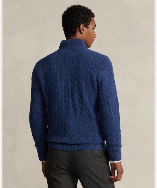 POLO RALPH LAUREN カシミヤセーター ダークブルー XS POLO RALPH LAUREN（ポロ・ラルフローレン） セーター ニット ケーブル