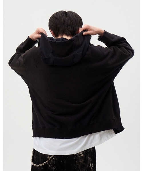 DISCOVERED（ディスカバード） パーカー DEVIL EAR DAMAGE HOODIE